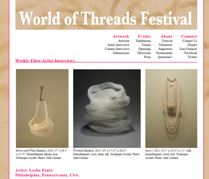 World of Threads Festival Weekly Artist Interview